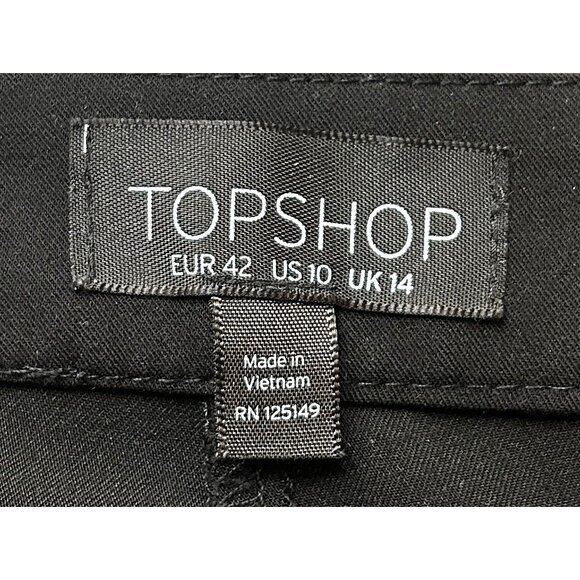 TOPSHOP Dress Pants Womens 10 Straight Leg Office Wear Trousers Timeless Piece - Picture 4 of 9